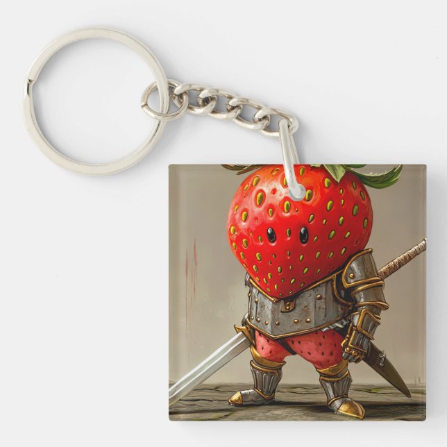 Strawberry Warrior Key Ring (Front)