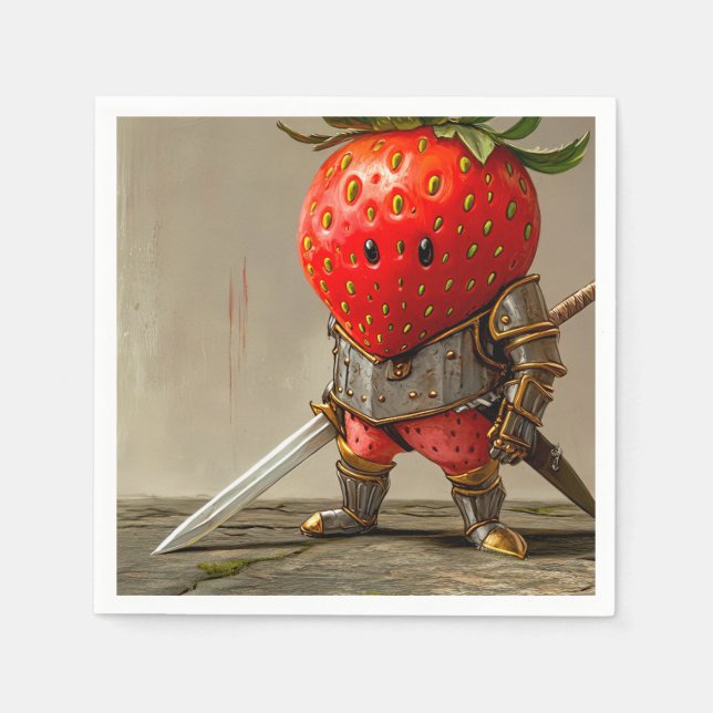 Strawberry Warrior Napkin (Front)