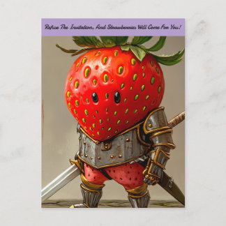 Strawberry Warrior Postcard