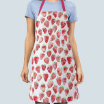 Strawberry Watercolor Apron<br><div class="desc">Sweet, fun anf fruity watercolor strawberry design. Perfect for your favourite cook, chef or baker. Original art by Nic Squirrell</div>
