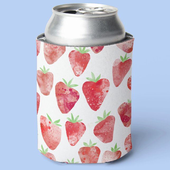 Strawberry Watercolor Can Cooler (Creator Uploaded)