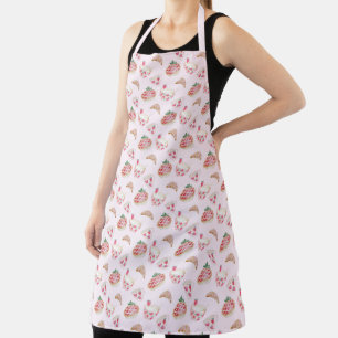 Strawberry Watercolor Pattern Apron