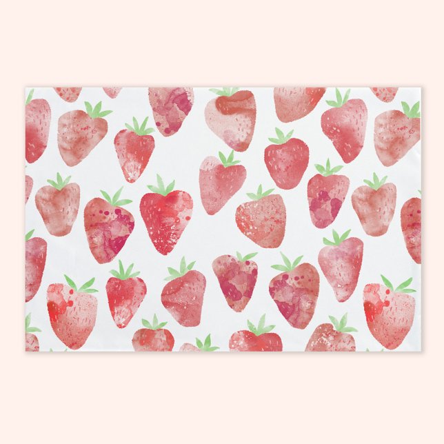 Strawberry Watercolor Pillowcase (Creator Uploaded)