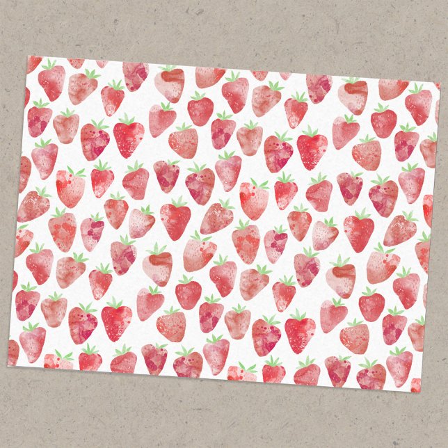 Strawberry Watercolor Tissue Paper (Creator Uploaded)