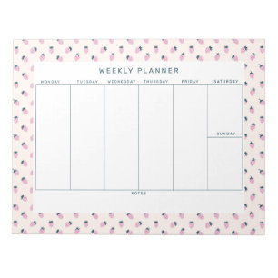 Strawberry Weekly Planner Notepad
