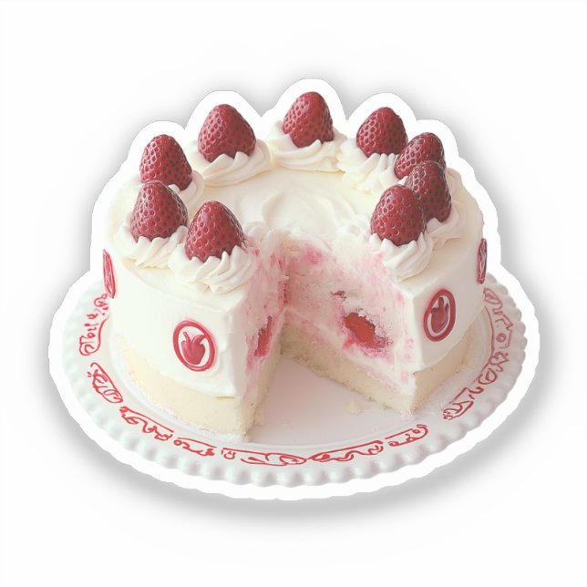 Strawberry Whipped Cream Cake (Front)