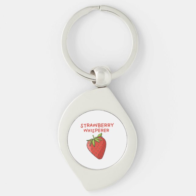Strawberry Whisperer Key Ring (Front)