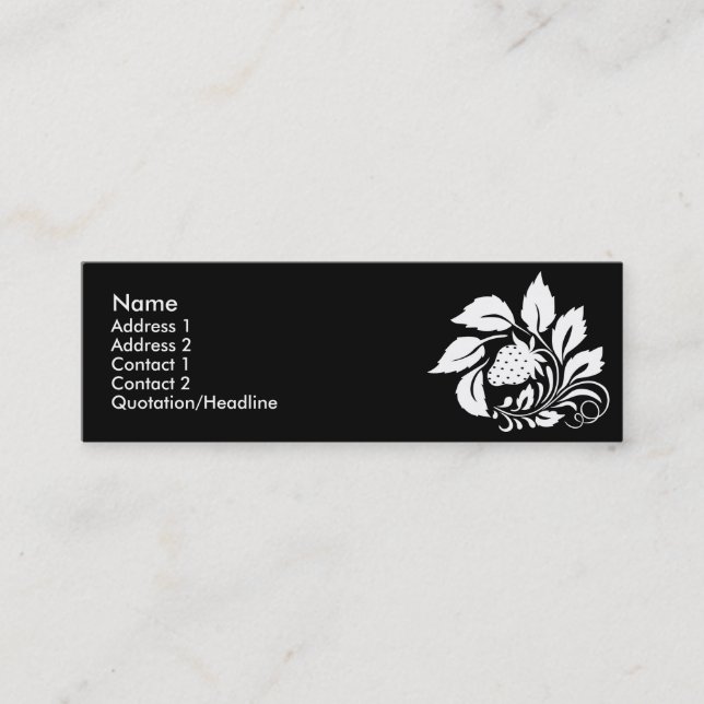 strawberry_white mini business card (Front)