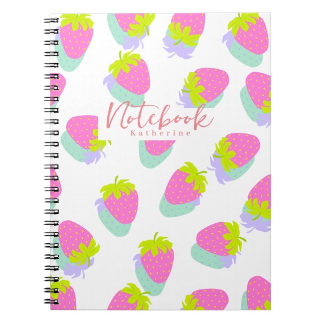 Strawberry White Notebook (Front)