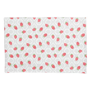 Strawberry White.   Pillowcase