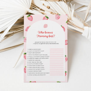 Strawberry Who Knows Mummy Best Baby Shower Game