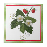 Strawberry with Gingham Kitchen Decorative