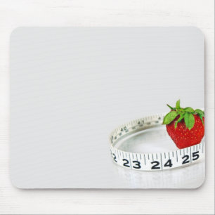 Strawberry with Tape Measure Mouse Pad
