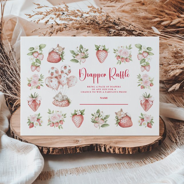 Strawberry Woodland Diapper Raffle Enclosure Card (Creator Uploaded)