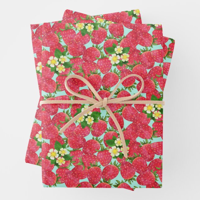 Strawberry wrapping paper (In situ)