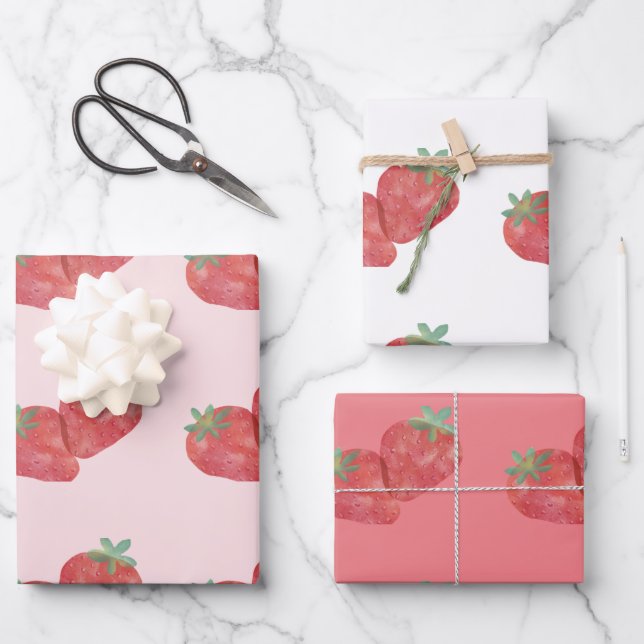 Strawberry wrapping paper (Front)