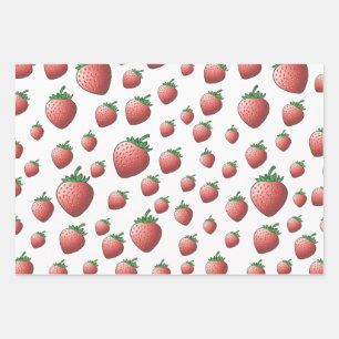 Strawberry Wrapping Paper Sheet