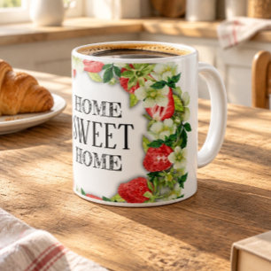 Strawberry Wreath White Ceramic Classic Mug