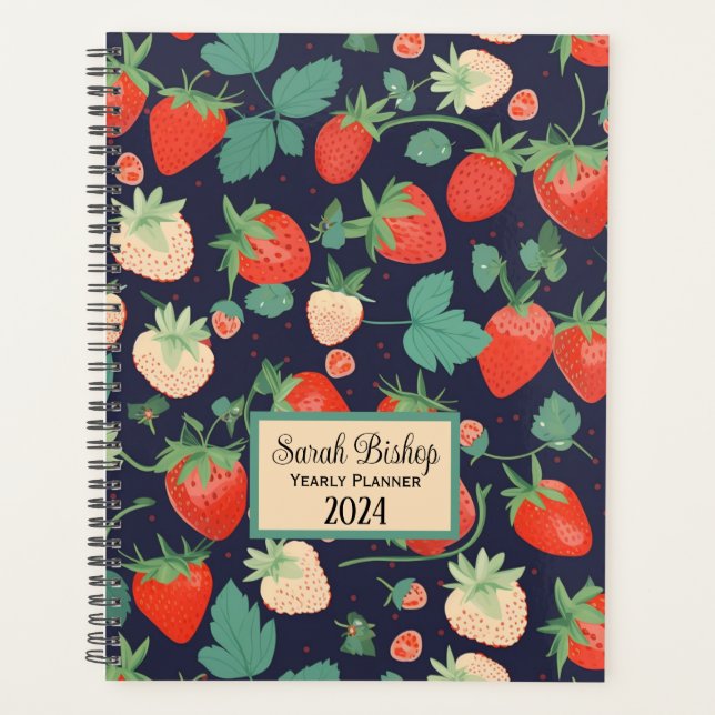 Strawberry Yearly Planner Hardcover (Front)