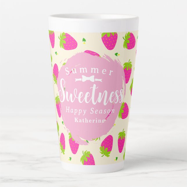 Strawberry Yellow Latte Mug (Front)