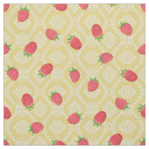 Strawberry Yellow With Motif Fabric