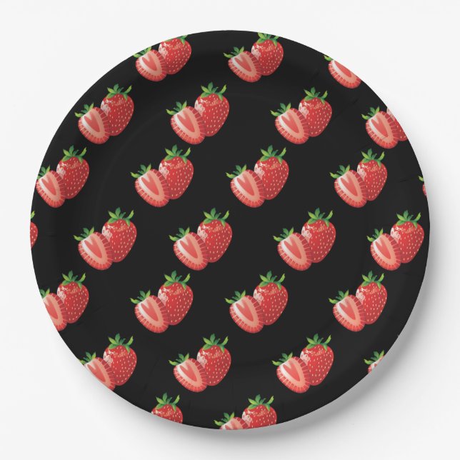 Strawberrys Paper Plate (Front)