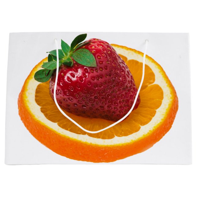 Strawbery and orange large gift bag (Front)