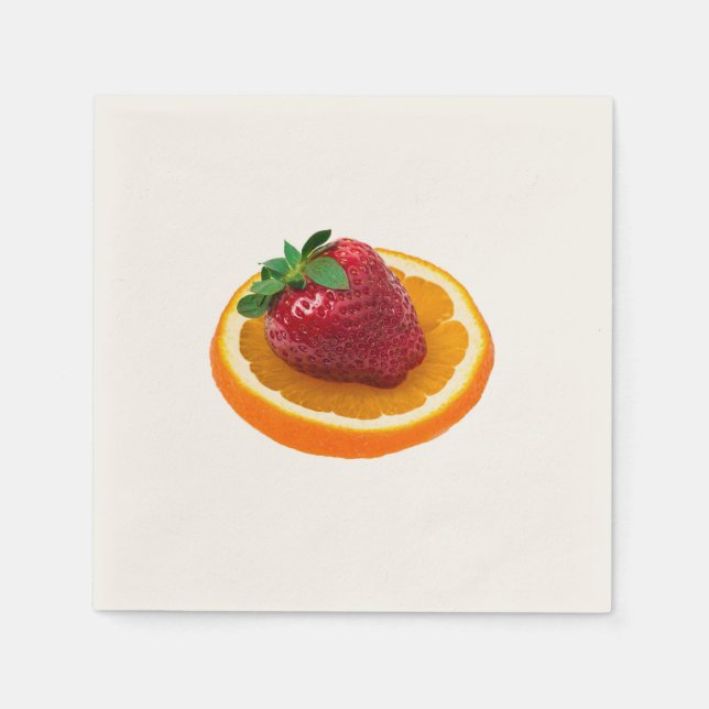 Strawbery and orange napkin (Front)