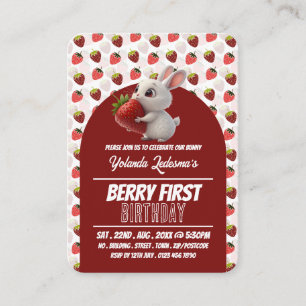 Strawbunny, Berry First Birthday Handout Tickets