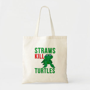 Straws Kill Turtles Tote Bag