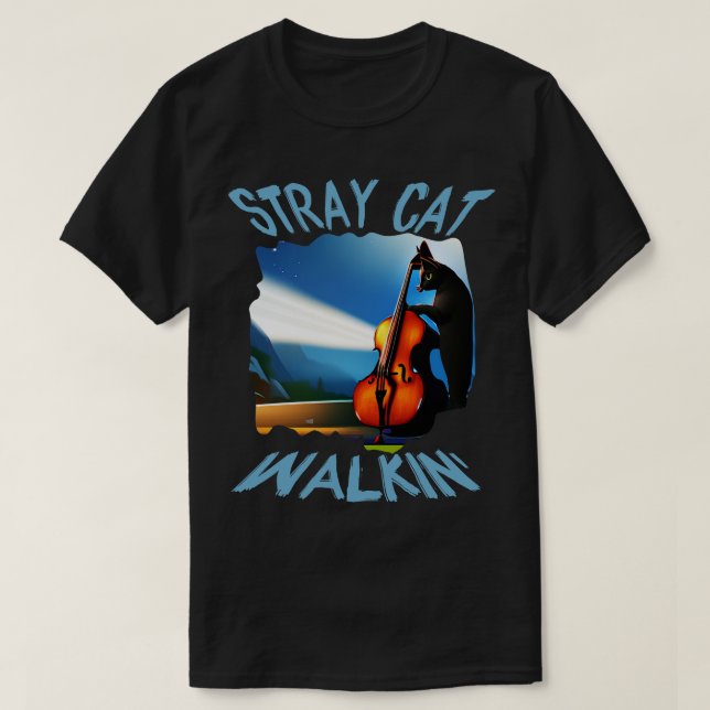 Stray Cat Walkin T-Shirt (Design Front)