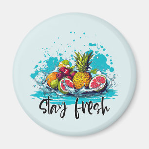 Stray Fresh - Summer - Watercolor Tropical Fruits Magnet