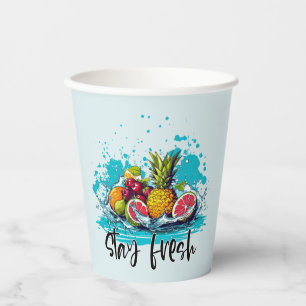Stray Fresh - Summer - Watercolor Tropical Fruits Paper Cups