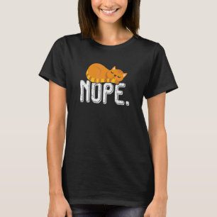 Stray Ginger Orange Cat Cute Sleeping Pet Kitty T-Shirt