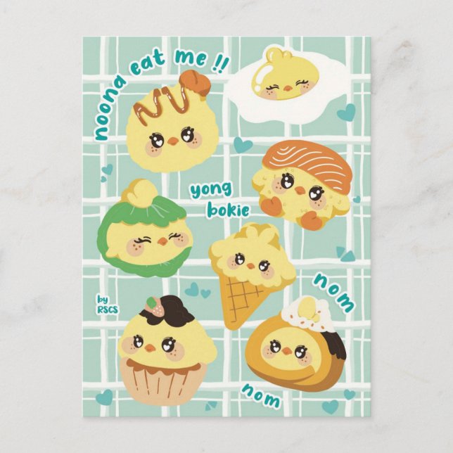 Stray Kids Felix BbokAri cute dessert Postcard (Front)