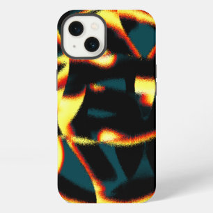 Streaks burnt yellow red looks terry, flawed spray iPhone 13 case