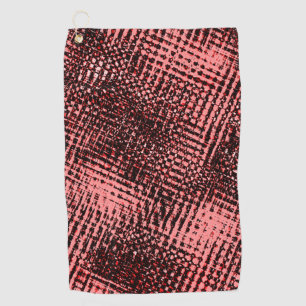 Streaks crossed and blurred, peach or salmon colou golf towel