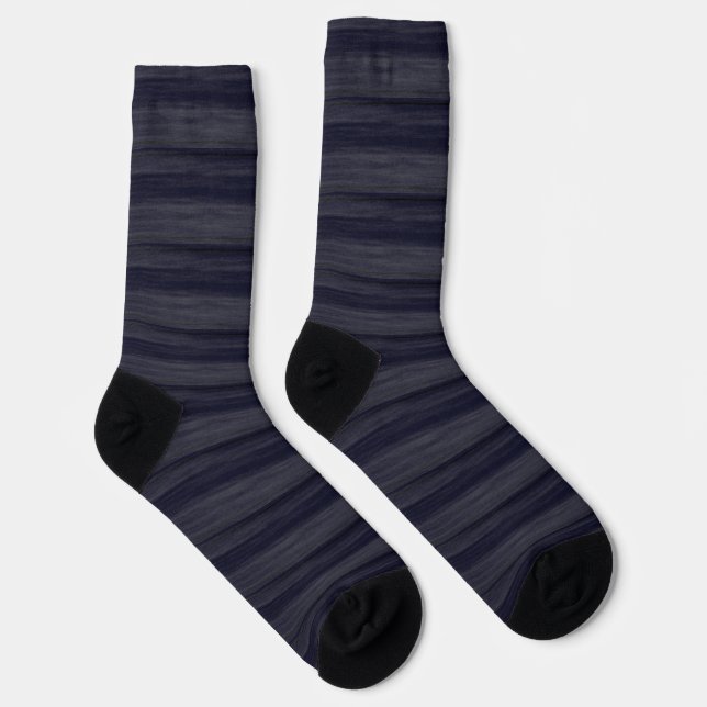 Streaky Blue and Grey Stripe Socks (Right)