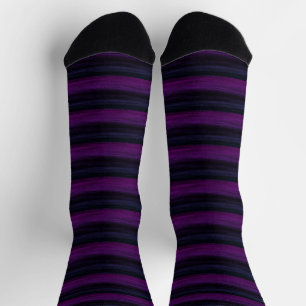 Streaky Magenta Pink Stripe Socks