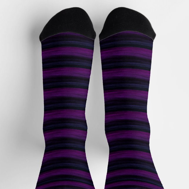 Streaky Magenta Pink Stripe Socks (Top)