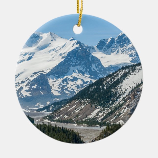 Stream along Icefields Parkway Highway 93 - Canada Ceramic Ornament (Front)