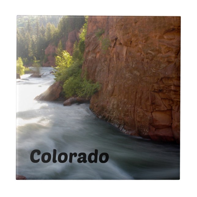 Stream in the Colorado Rockies Ceramic Tile (Front)