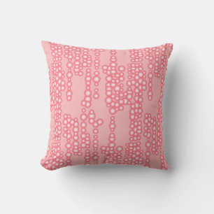 Stream of bubbles, coral pink cushion