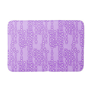 Stream of bubbles, shades of lavender bath mat