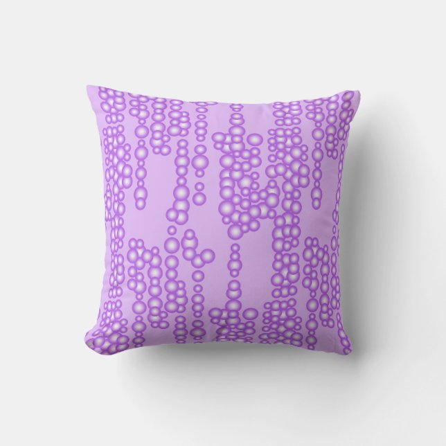 Stream of bubbles, shades of lavender cushion (Front)