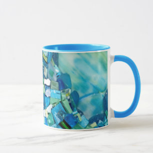 Stream of Life Mixed Media Mosaic Mug