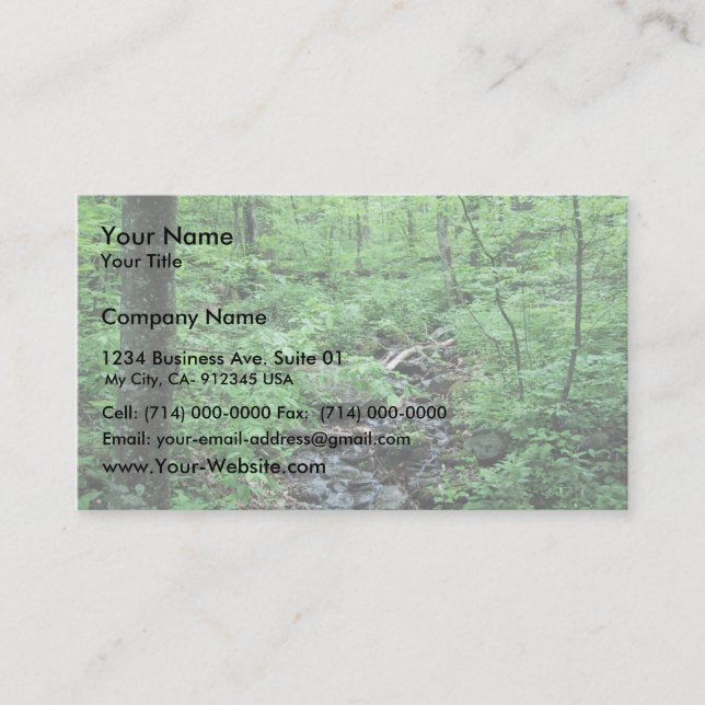 Stream Running Through Forrest Glen Business Card (Front)
