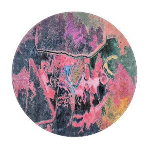 STREAM WATER ABSTRACT   CUTTING BOARD