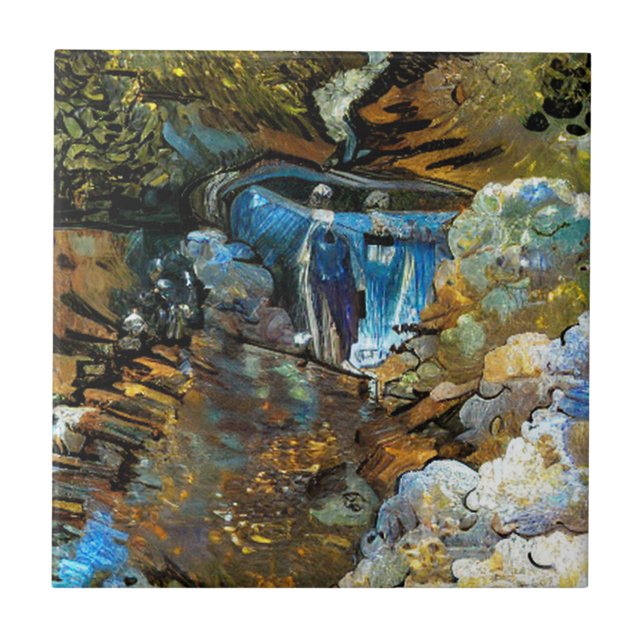 STREAM WATERFALL CERAMIC TILE (Front)