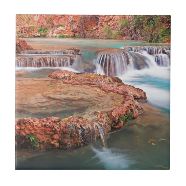 Stream Waterfalls Ceramic Tile (Front)